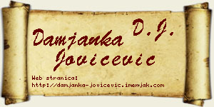 Damjanka Jovićević vizit kartica